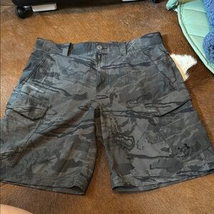 Under Armour Gray and Black Cargo Shorts